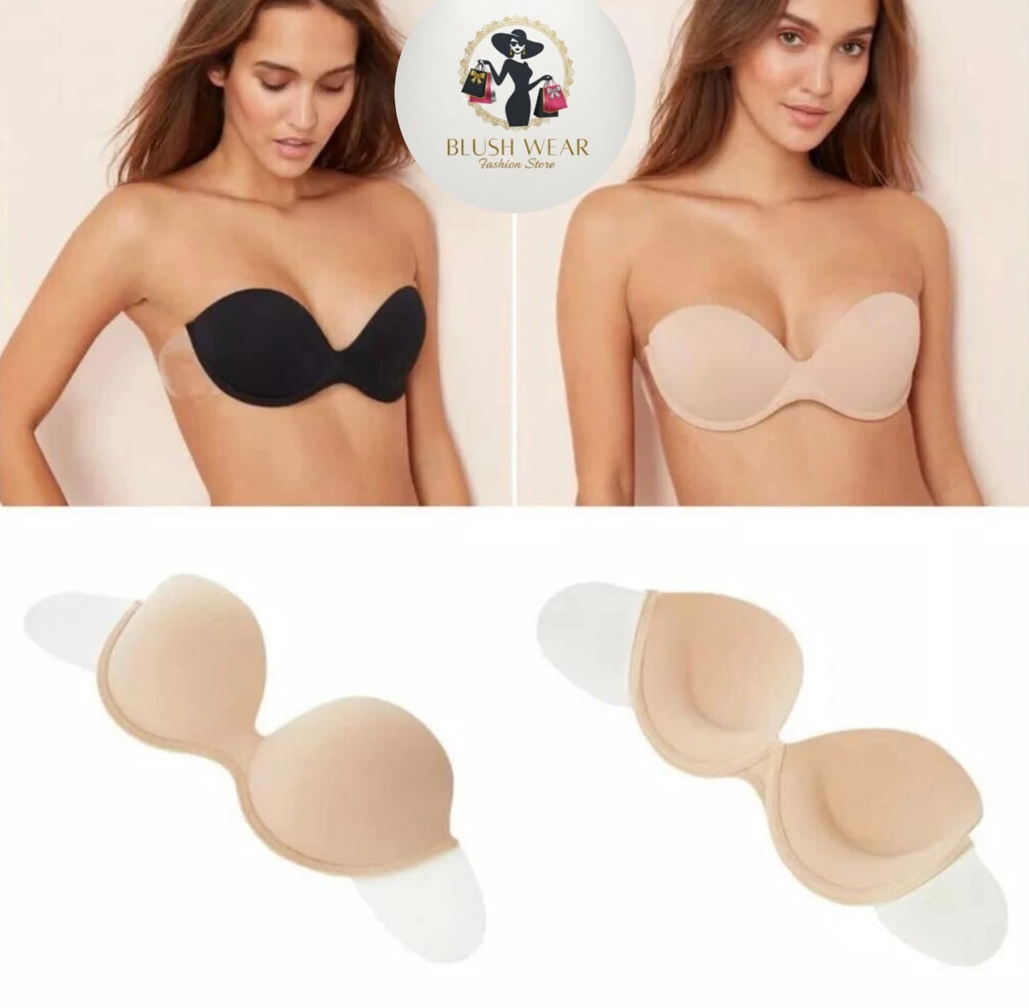 Premium Silicone Self-Adhesive Stick-On Bra - Strapless & Backless