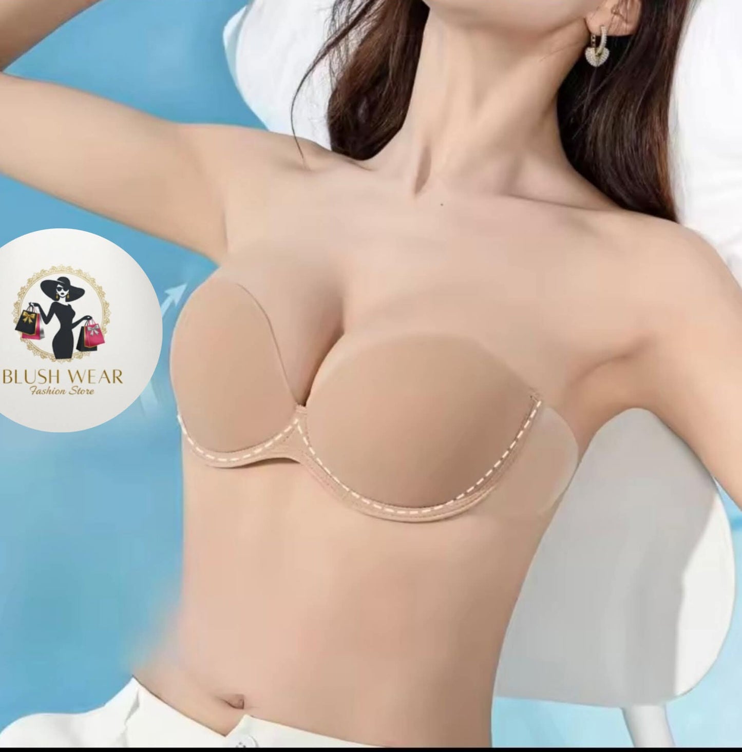 Premium Silicone Self-Adhesive Stick-On Bra - Strapless & Backless