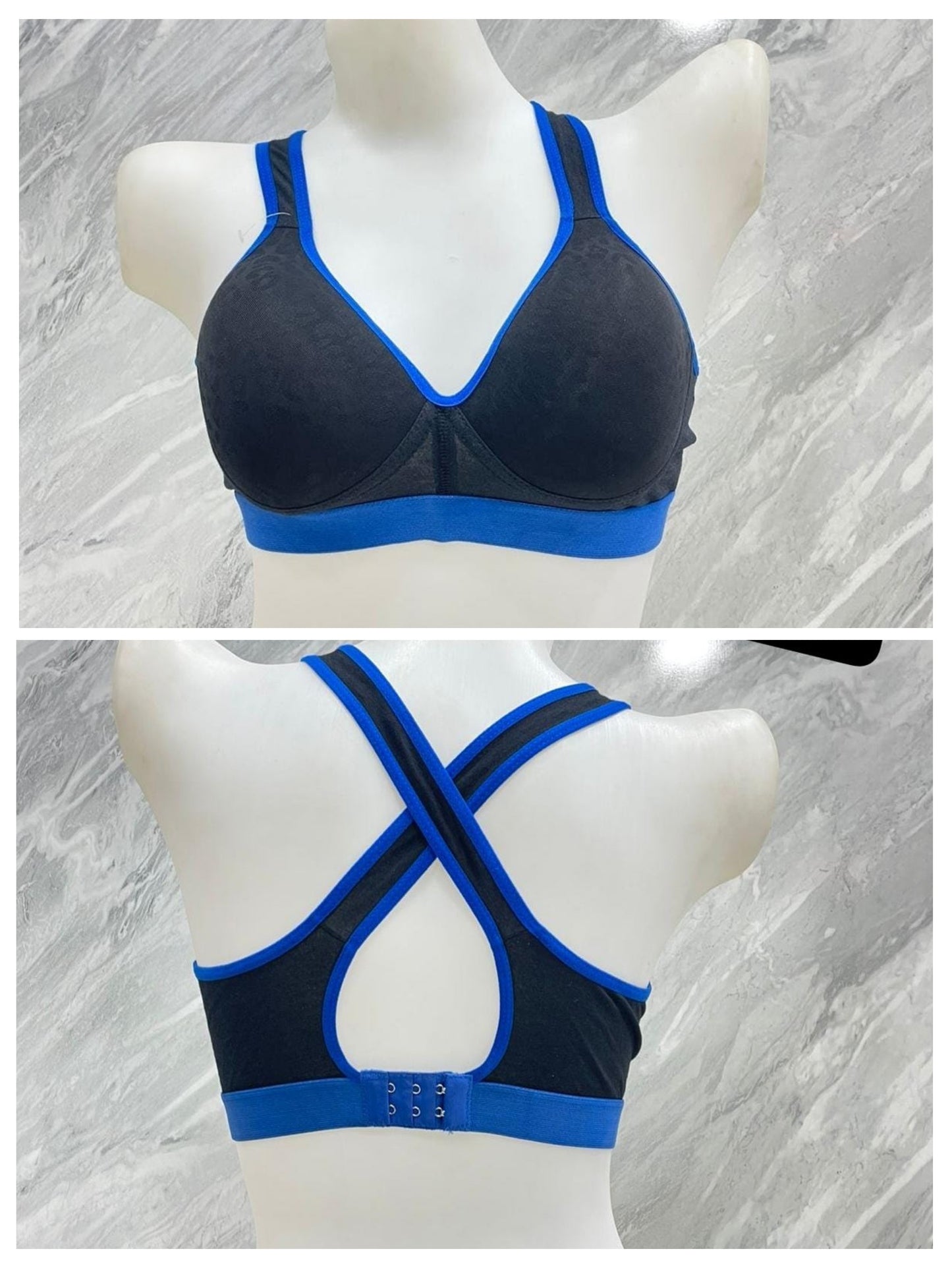 Activewear Breathable Gym Bra with Back Hooks